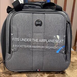 Delsey Paris Depart 2.0 Gray Under-Seat Travel Bag with Multiple Pockets, Wheels